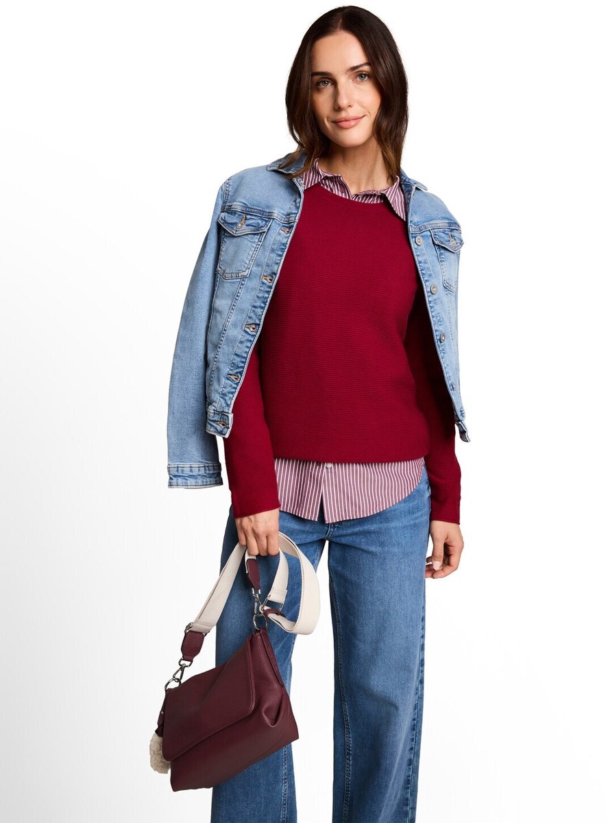 Tom Tailor - TTFANIA S schoudertas met bijhangtasje - Maat ONESIZE - bordeaux