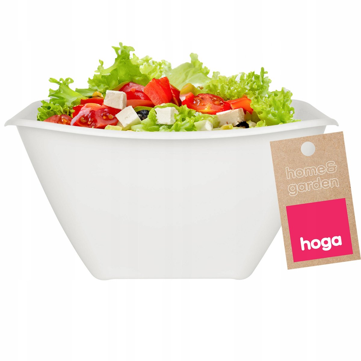Hoga Keukenkom 3,6L Wit - Kunststof Saladekom 26cm