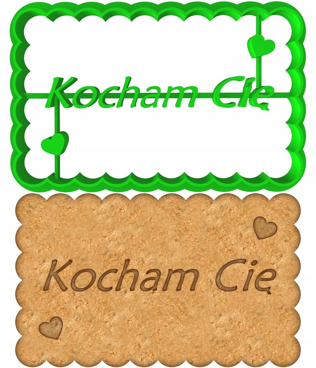 Koekjesvorm "Ik Hou Van Jou" Valentijn - 8cm
