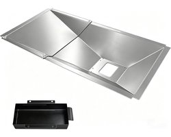 Grease tray met opvangbak 60-80 cm - verstelbare vetpan voor 3/4/5 branders - ideaal voor gasgrills - GFTIME