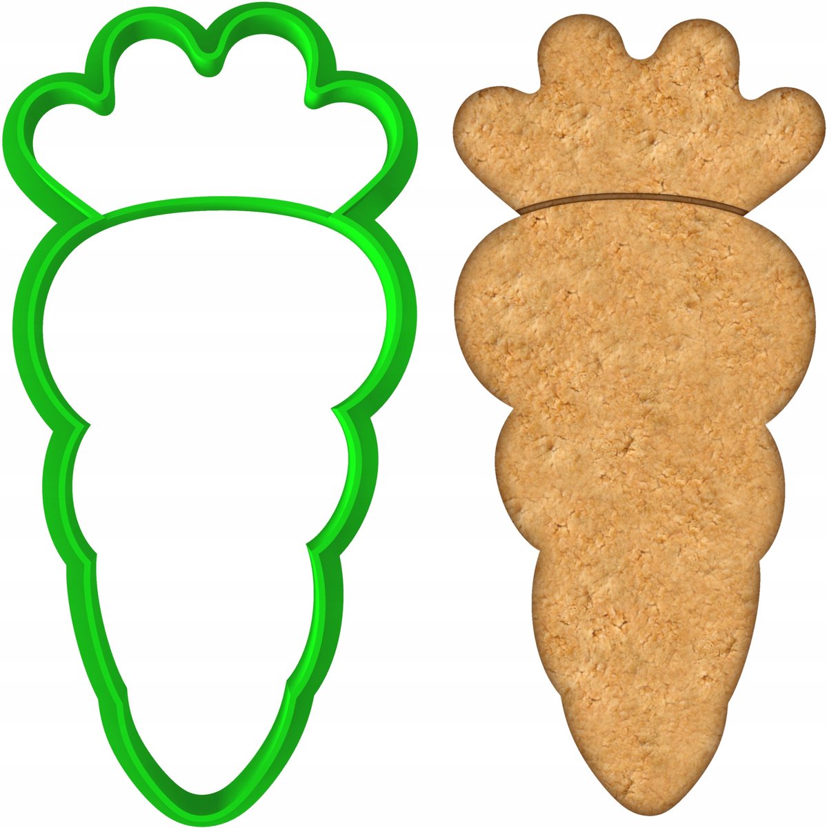 Paas Koekjesvorm Wortel 10cm - Bakvorm voor Koekjes en Peperkoek