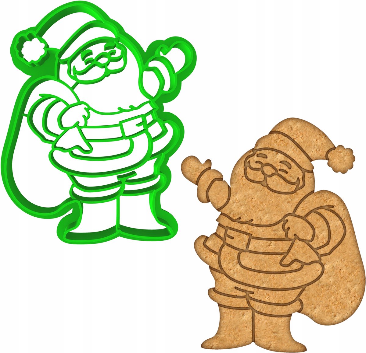 Kerstkoekjesvorm Sinterklaas 8cm - Bakvorm voor koekjes en peperkoek