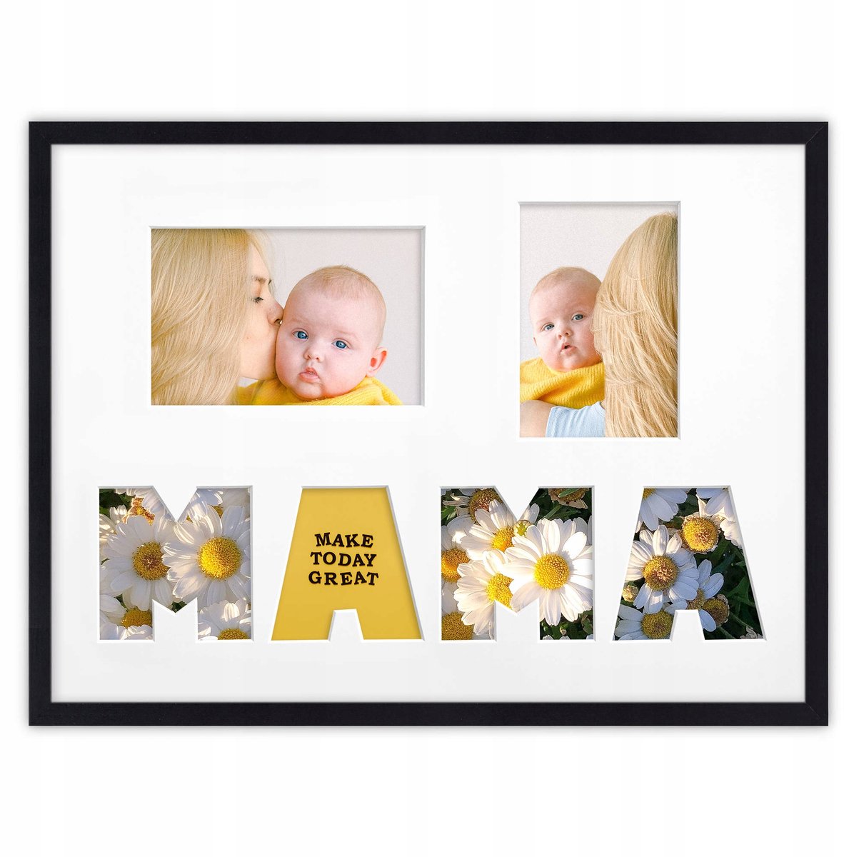 Zwarte Houten Fotolijst 30x40cm - 6 Foto's - Moederdag Cadeau