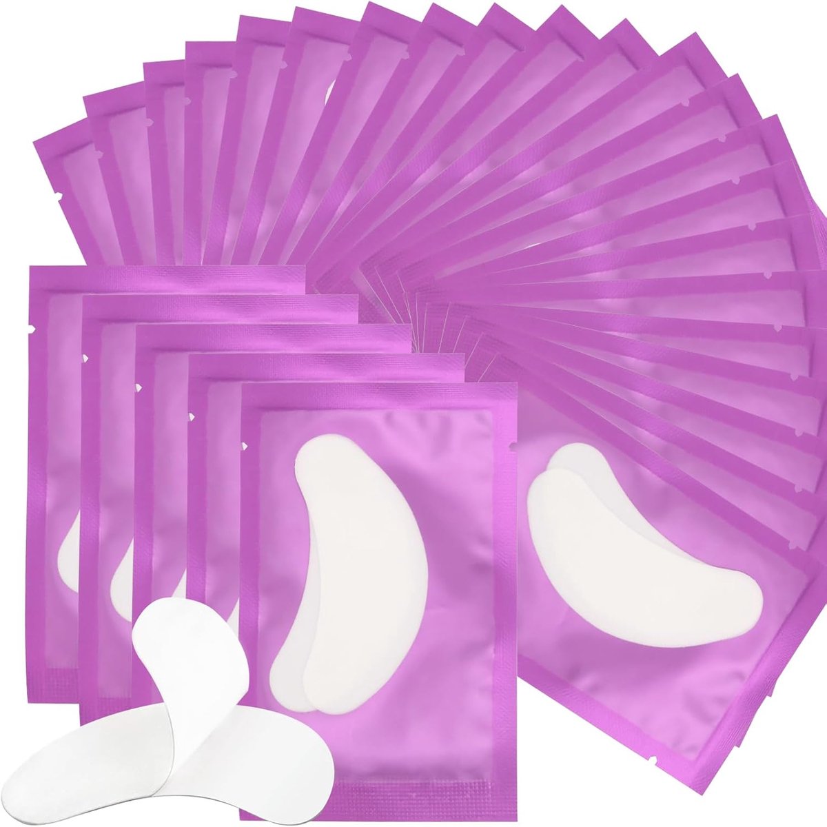 LZM Eye Gel Pads, 50 Pairs Eyelash Extension Pads for Eyelash Extensions, Ribbon Free Eye Mask, Undereye Gel Pads for - ShopVlot