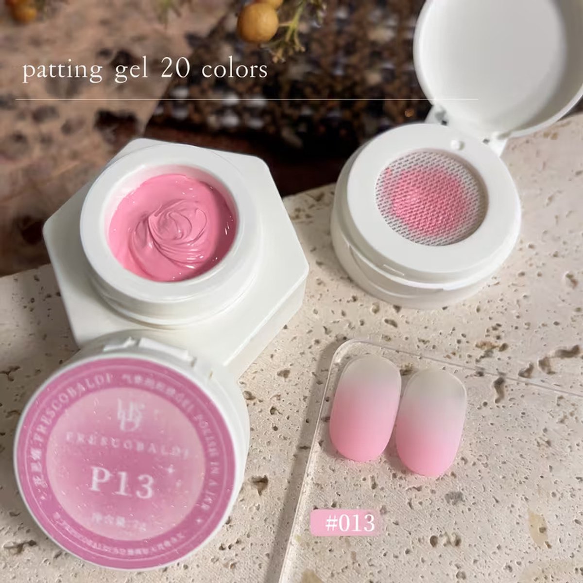 Bubblegum Roze Patting Gel 2g – FRESCOBALDI Air Cushion Gel Nagellak voor Ombre en Gradient Nail Art – Langdurige Hard Gel Polish