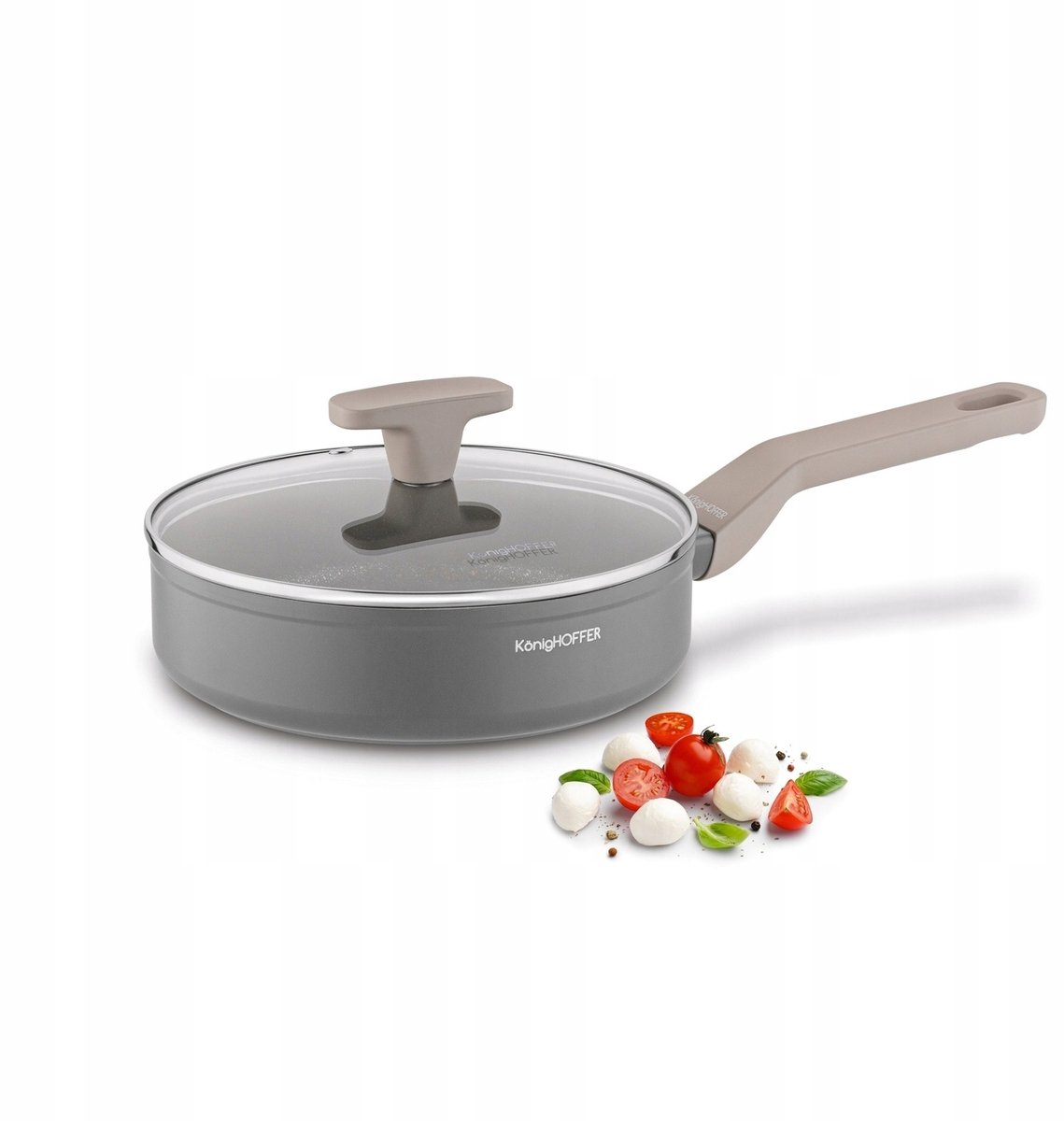 Merkloze Diepe Koekenpan met Deksel - Non-stick - 20cm - Inductie
