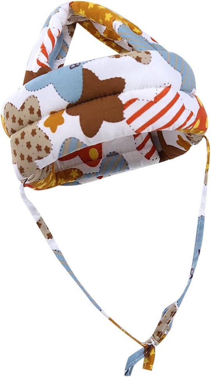 Babyveiligheidshelm, hoofdbescherming, ademende katoenen hoofdbeschermer, verstelbare beschermkap voor baby's, peuters en kleuters. Geen stoten, veiligheidshelm voor baby's en peuters, hoofdbeschermer voor lopen en kruipen.