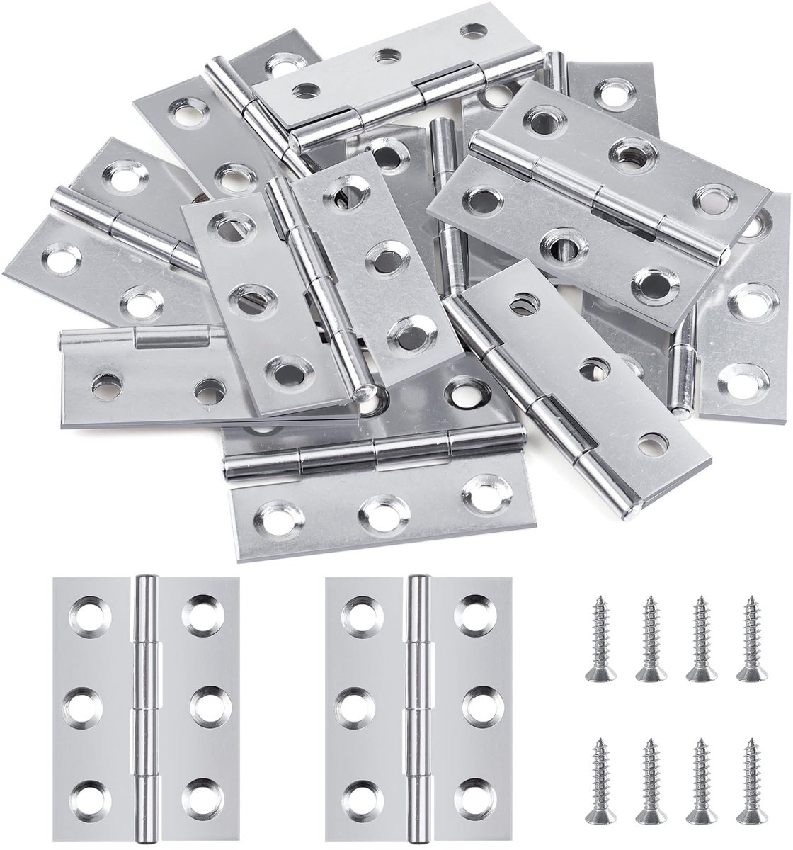 Klein klapbare scharnieren 44mm x 31mm, 12 stuks roestvrij staal
