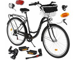 Davi Emma – Stadsfiets – 28 inch – 7 versnellingen – Shimano – V-brake – Lage instap – Zwart