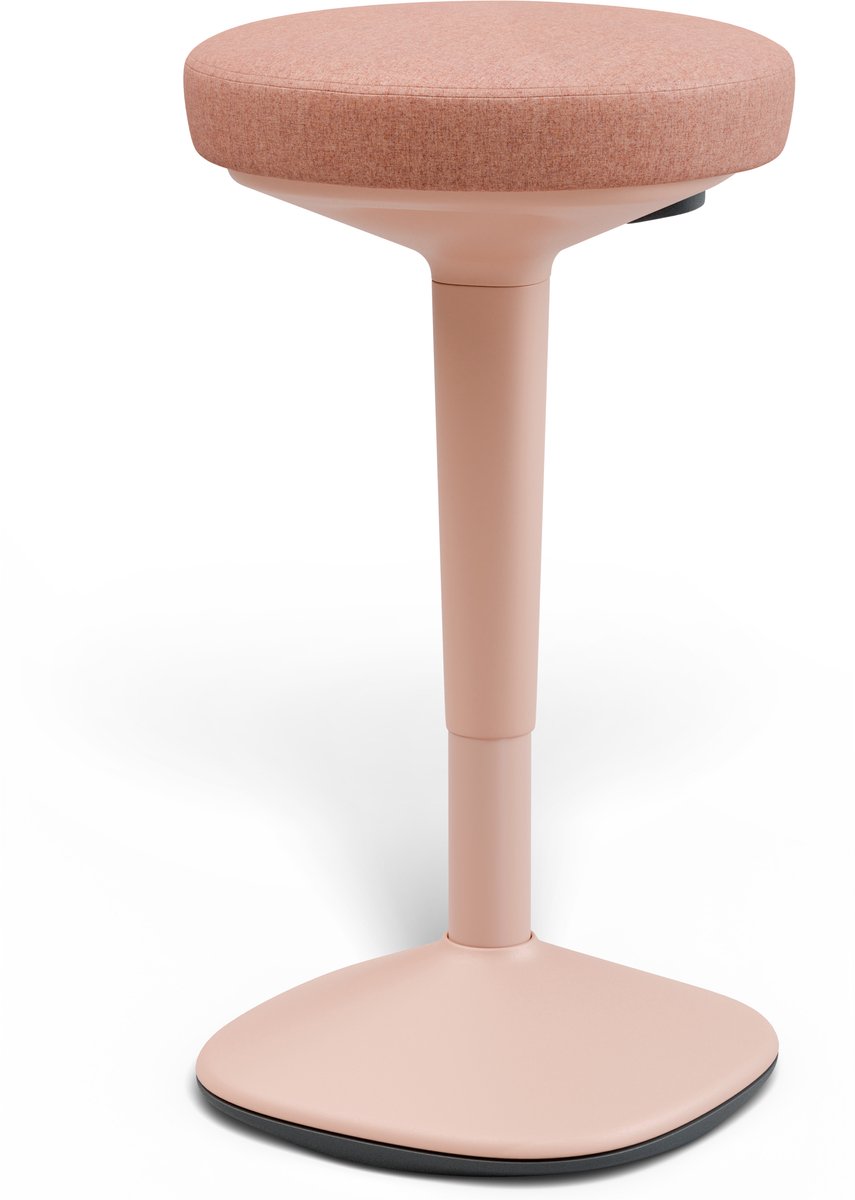 Desktronic Ergonomische Balanskruk - Wiebelkruk Hoogte 57-84cm - Zit-Sta Kruk ∅33cm - Anti-Slip Basis - Roze