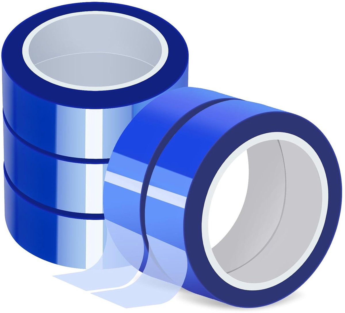 5 Rolls Heat Resistant Adhesive Tape, 20 mm x 30 m, Blue Heat Tape for Sublimation, No Residues, Heat Protection Tape - ShopVlot