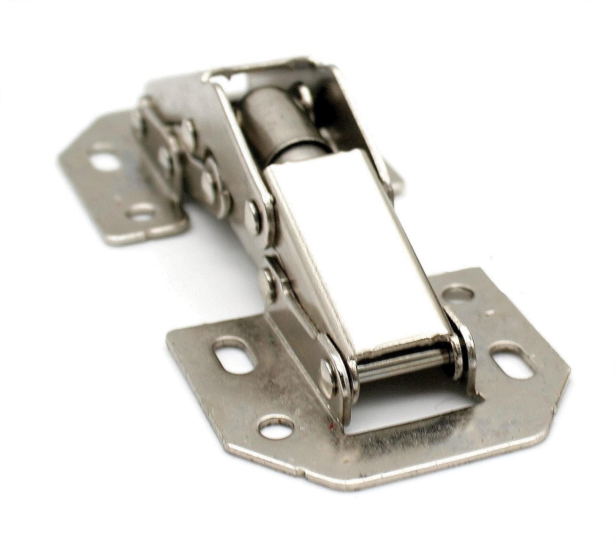 Famanu – Keukendeurscharnieren set van 12 stuks, 77 x 33 mm, openingshoek 90°, vernikkelde stalen scharnieren voor binnenkastdeuren en houten keukenkasten