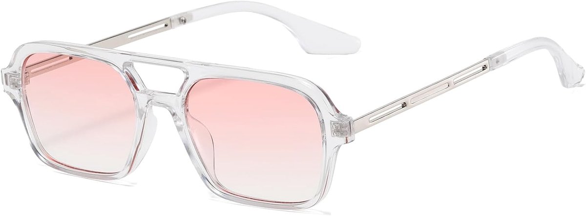Vintage Classic 70s Square Sunglasses for Women and Men, Trendy Retro Slim Rectangular Glasses - ShopVlot