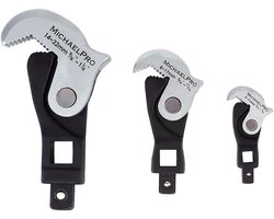 MichaelPro 3 Piece Spring Loaded Automatic Size Adjustment Crowfoot Wrench Set, Self-Adjusting Wrench, Multiple Spring - ShopVlot