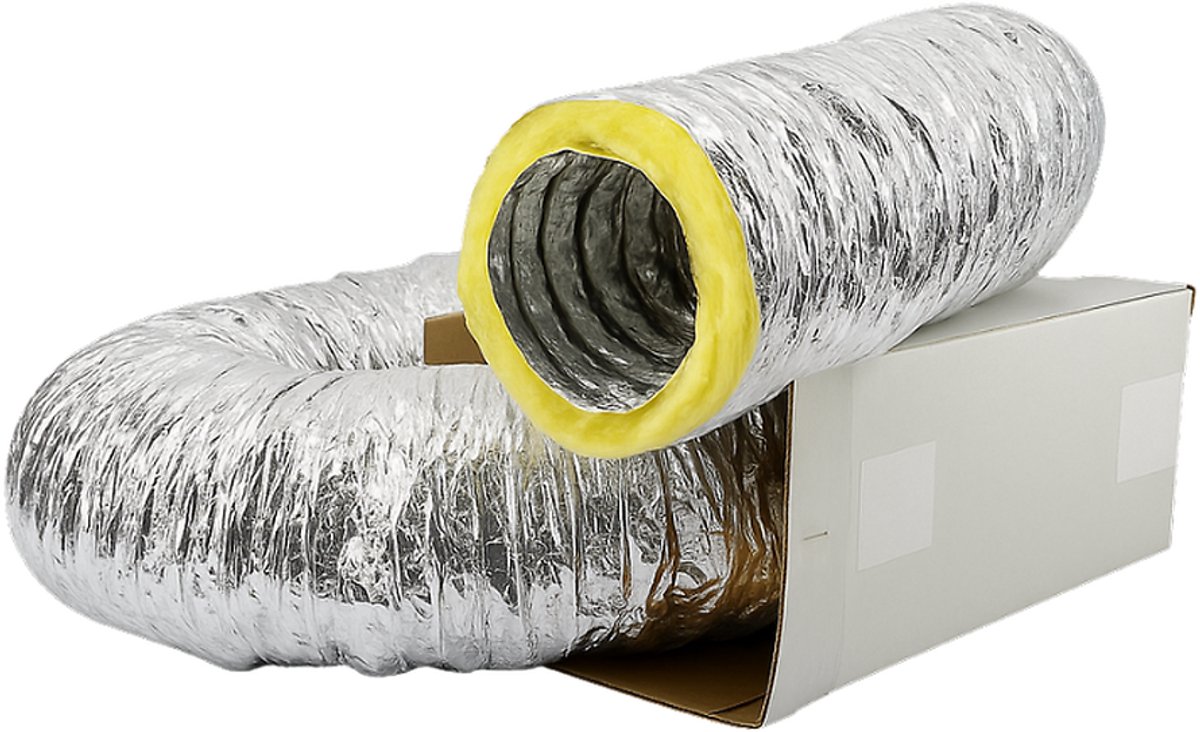 Whisper Sono - Geïsoleerde ventilatieslang - Ø150 mm - 10 meter - Aluminium