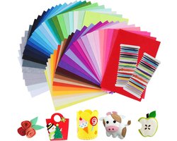 UOUNE Felt 50 Colours Craft Felt, 20 x 30 cm, Colourful Felt Plates Leaves Polyester Felt, DIY Craft Fabric Felt Plate - ShopVlot