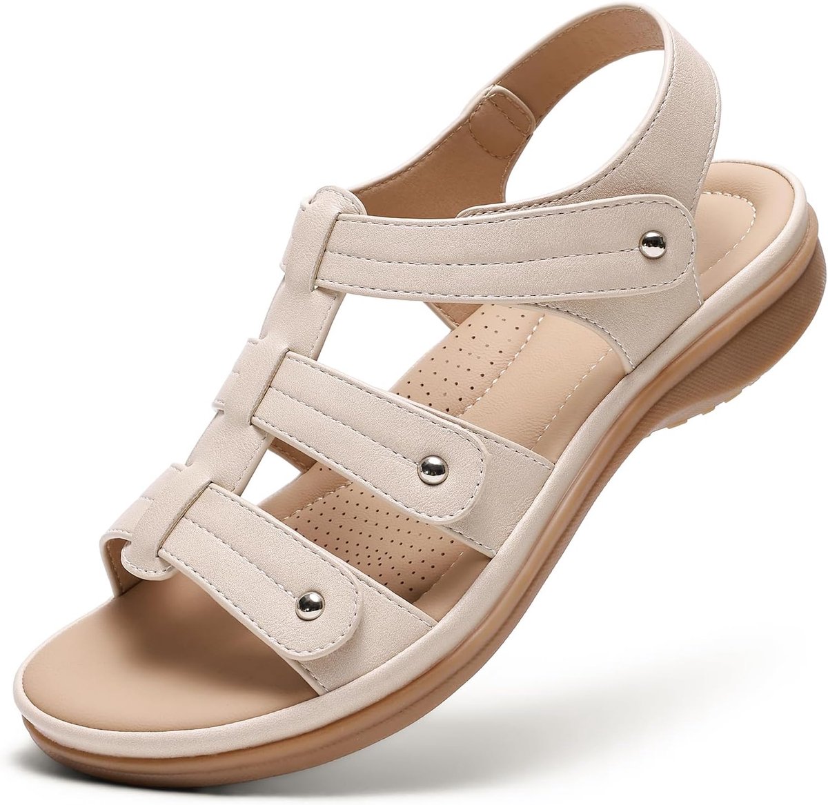 Littleplum Women's Sandals Foot Arch Support Comfortable Summer Flat Sandals for Women - ShopVlot