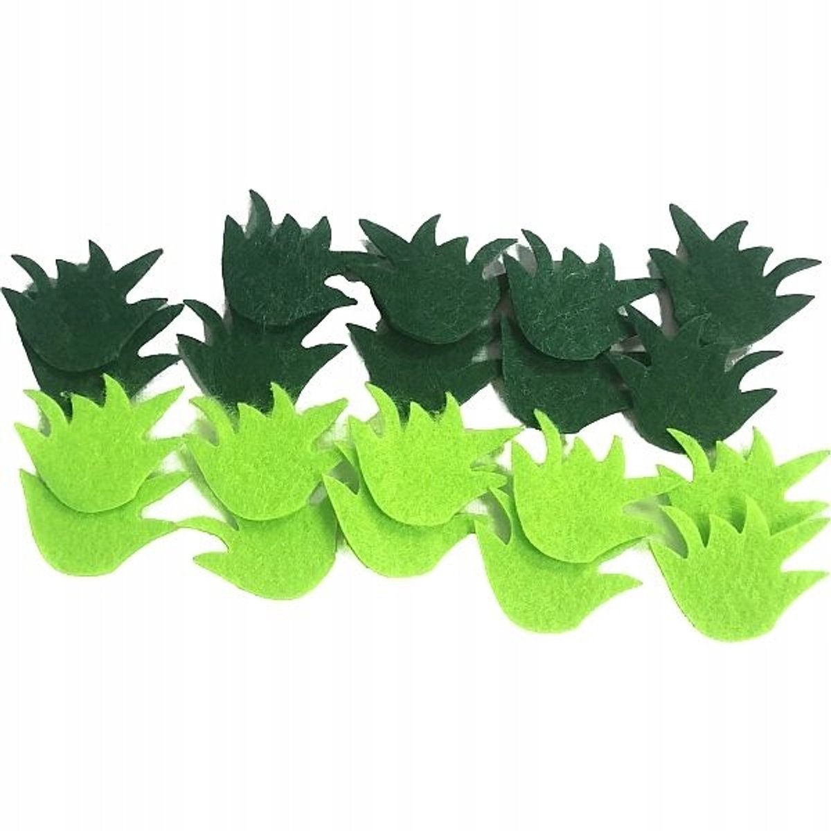 Decoratieve Viltgras Stukjes - 2 Kleuren Groen, 20 Stuks