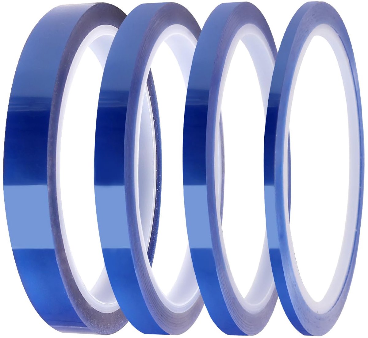 4 Rolls 3/6/8/12mmx33m Heat Resistant Tape, Thermal Tape for Sublimation, for Electronic Circuit Boards and DIY - ShopVlot