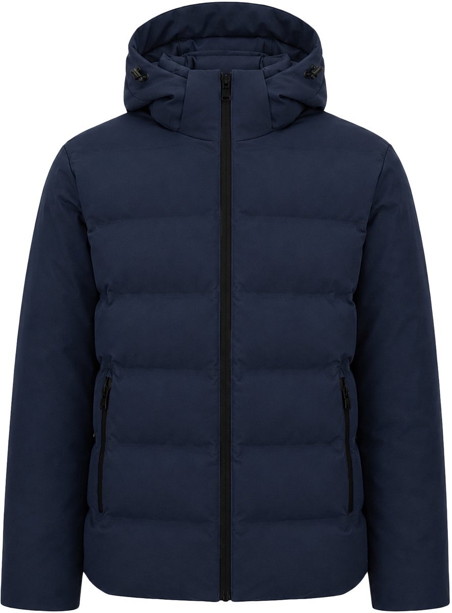 ALLTHEMEN Heren Winterjas Pufferjas - Afneembare Capuchon - M