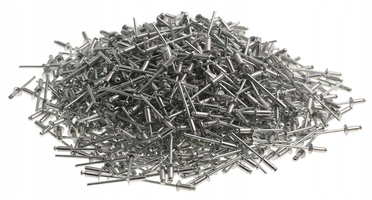 500x Blindklinknagels 4x10mm Aluminium/Staal Platkop Merkloos