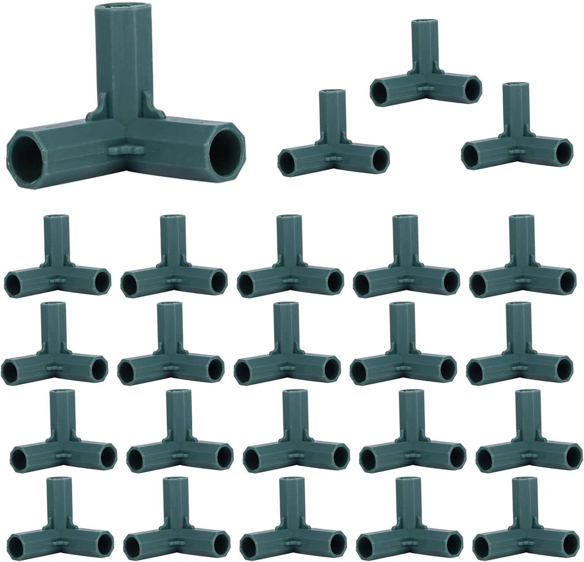 3 Way Angle Connector, 16mm Elbow PVC Pipe Fitting Build Greenhouse Frame Furniture Connectors Pipe Joint Building - ShopVlot