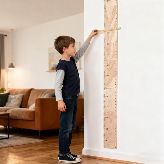 Wooden Measuring Rod for Children, Graph for Growth, Wooden Measuring Rod for Children, to Maintain Their Growth - ShopVlot — afbeelding 2