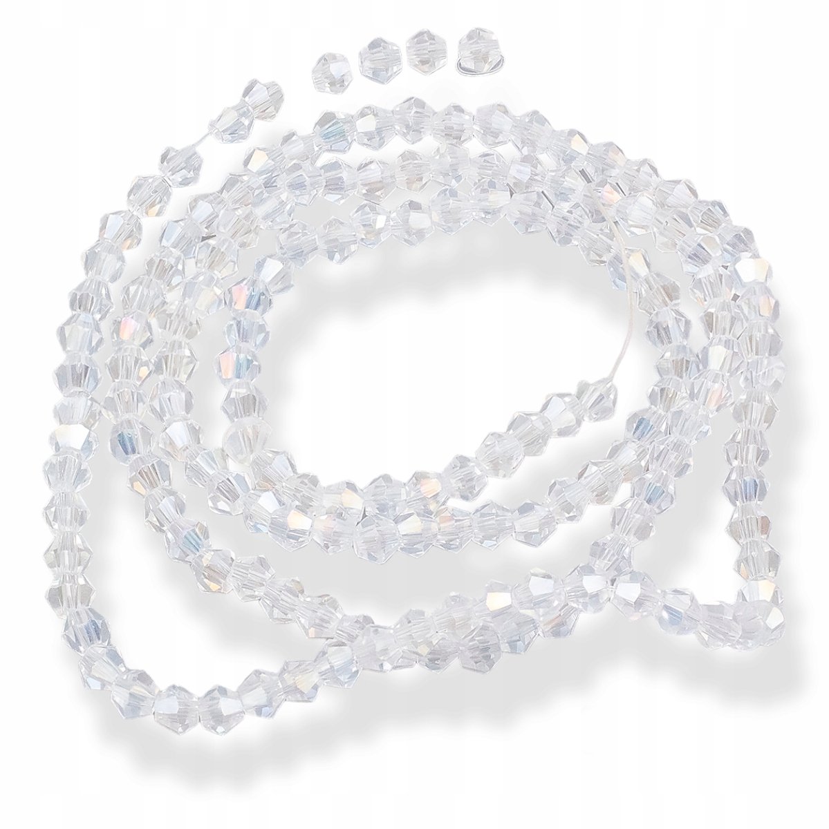 Glanzende Bicone Kralen AB Kleur Regenboog 2x3mm - 140 stuks