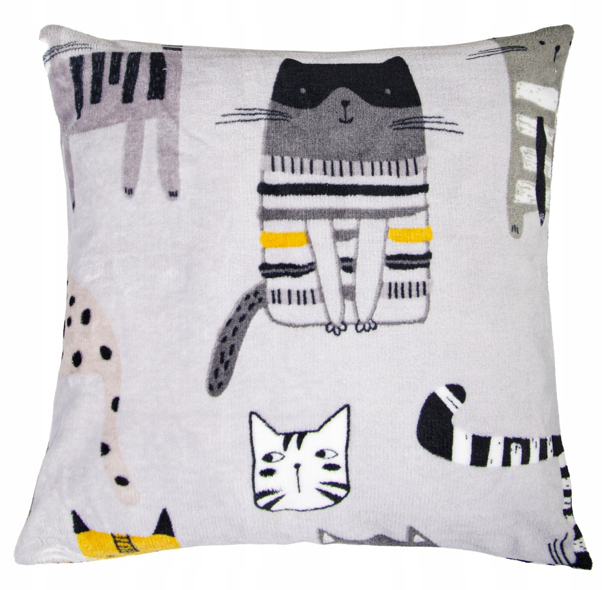 Zachte Kussenhoes met Kattenprint - 40x40cm - Merkloos