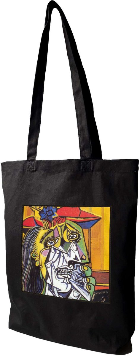 Shopper Tas met Picasso "Huilenende Vrouw" Print - Canvas 38x41cm