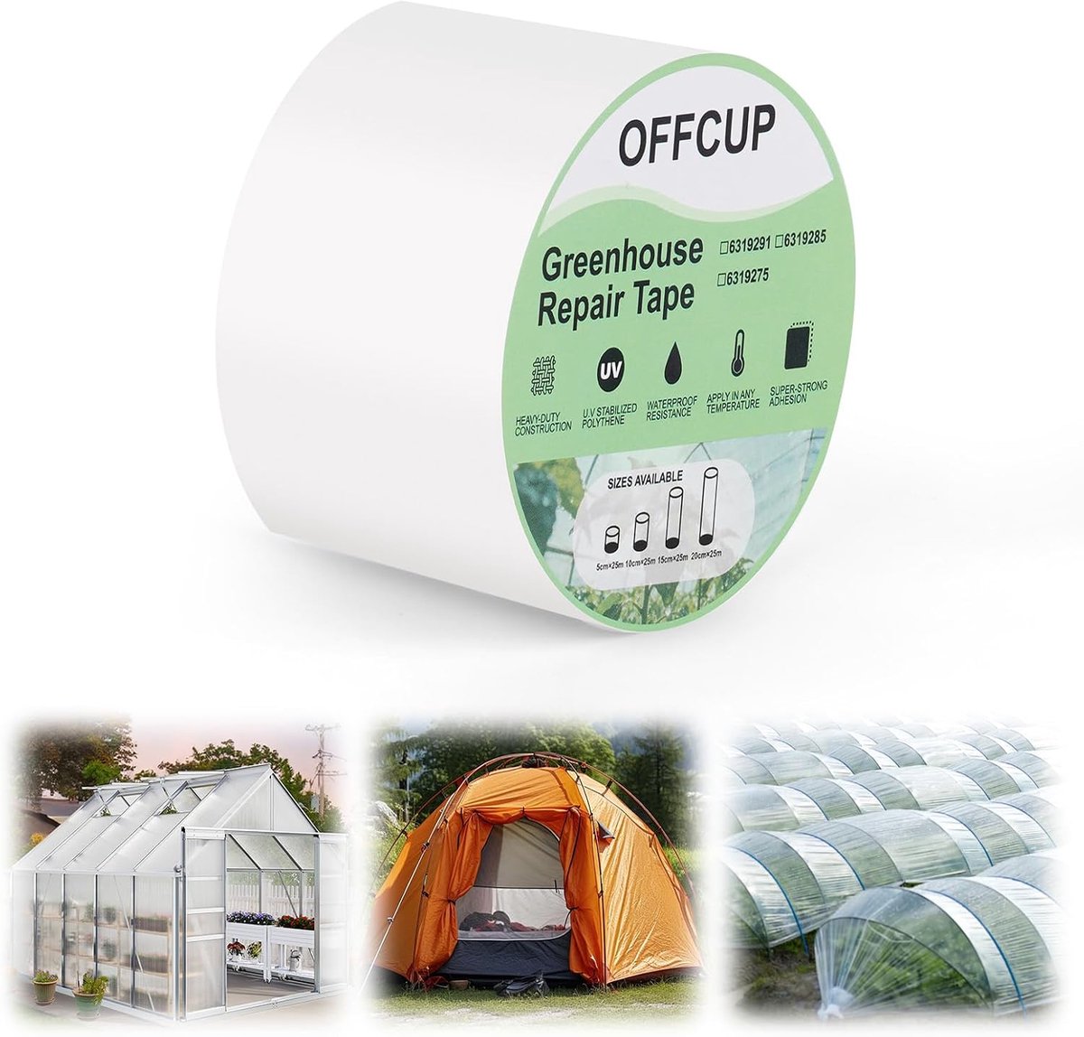 Reparatietape 5 cm x 25 m - transparante polyethyleen - UV-bestendig - waterdicht voor kassen - ShopVlot