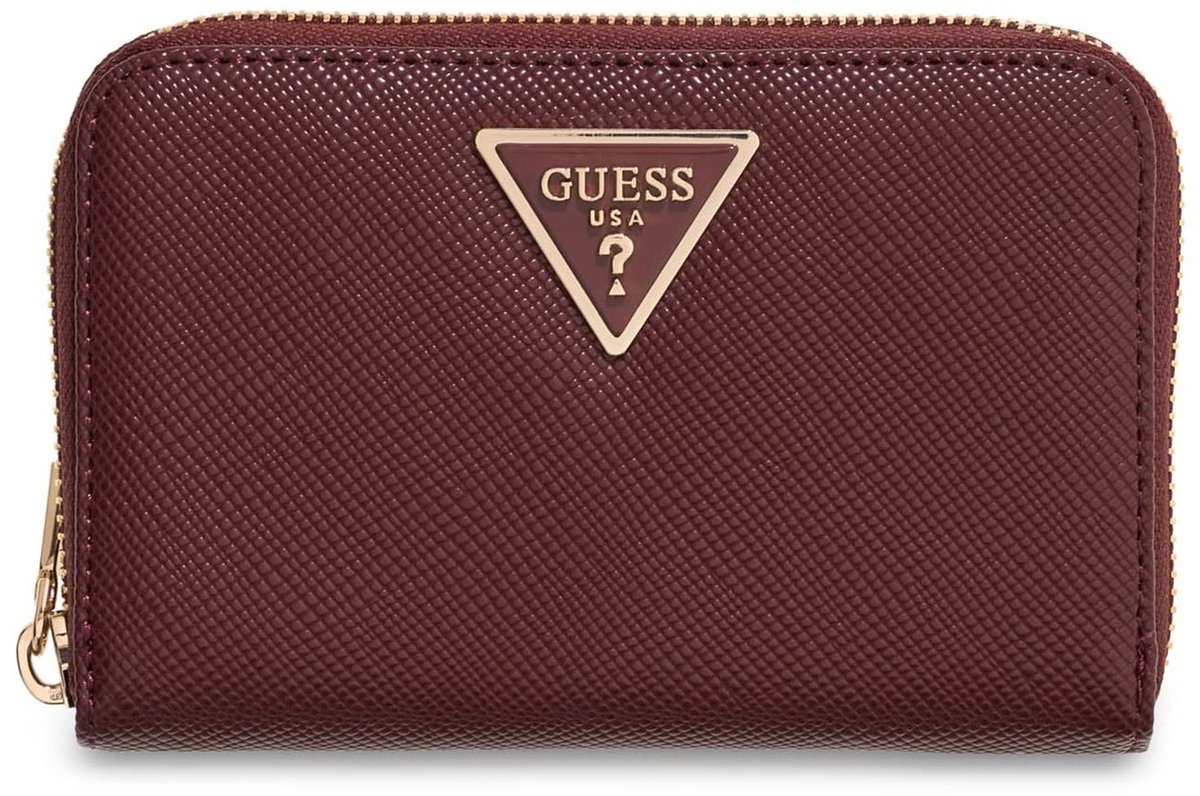 GUESS portemonnee Laurel II SLG Medium Zip Around Wallet Burgundy wijnrood