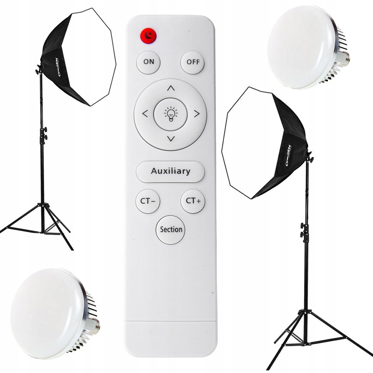 Set van 2 LED Softbox Lampen met Afstandsbediening (60cm)