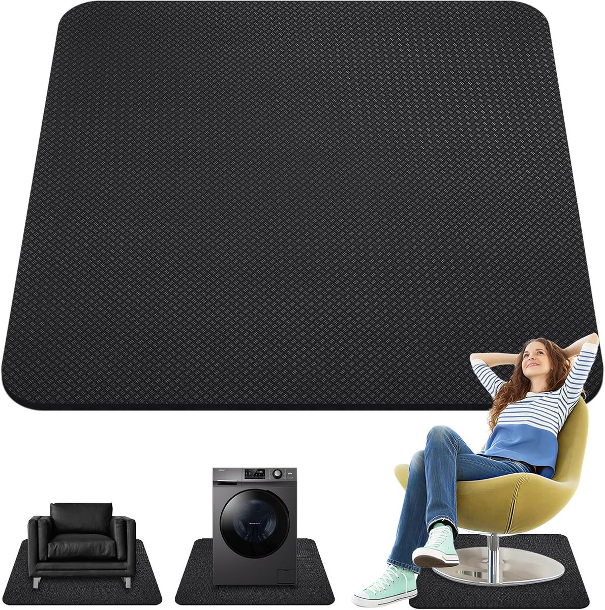 Antislip meubelonderlegger 75 x 75 cm - dubbelzijdig PU-materiaal - stevige grip - voorkomt wegglijden - ShopVlot