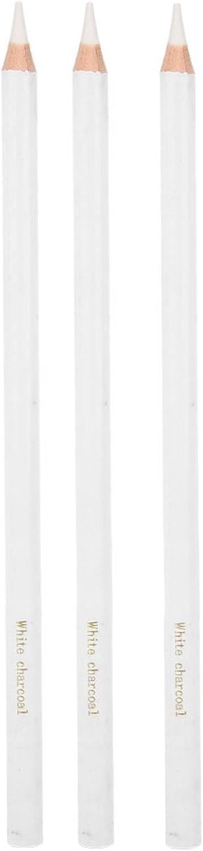 Huisartsenpen wit houtskool - 3 stuks - professioneel - ideaal voor accenten in kunst - ShopVlot