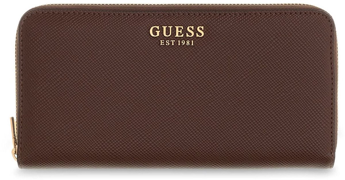 GUESS portemonnee Danielle SLG Zip Around Wallet Brown donkerbruin
