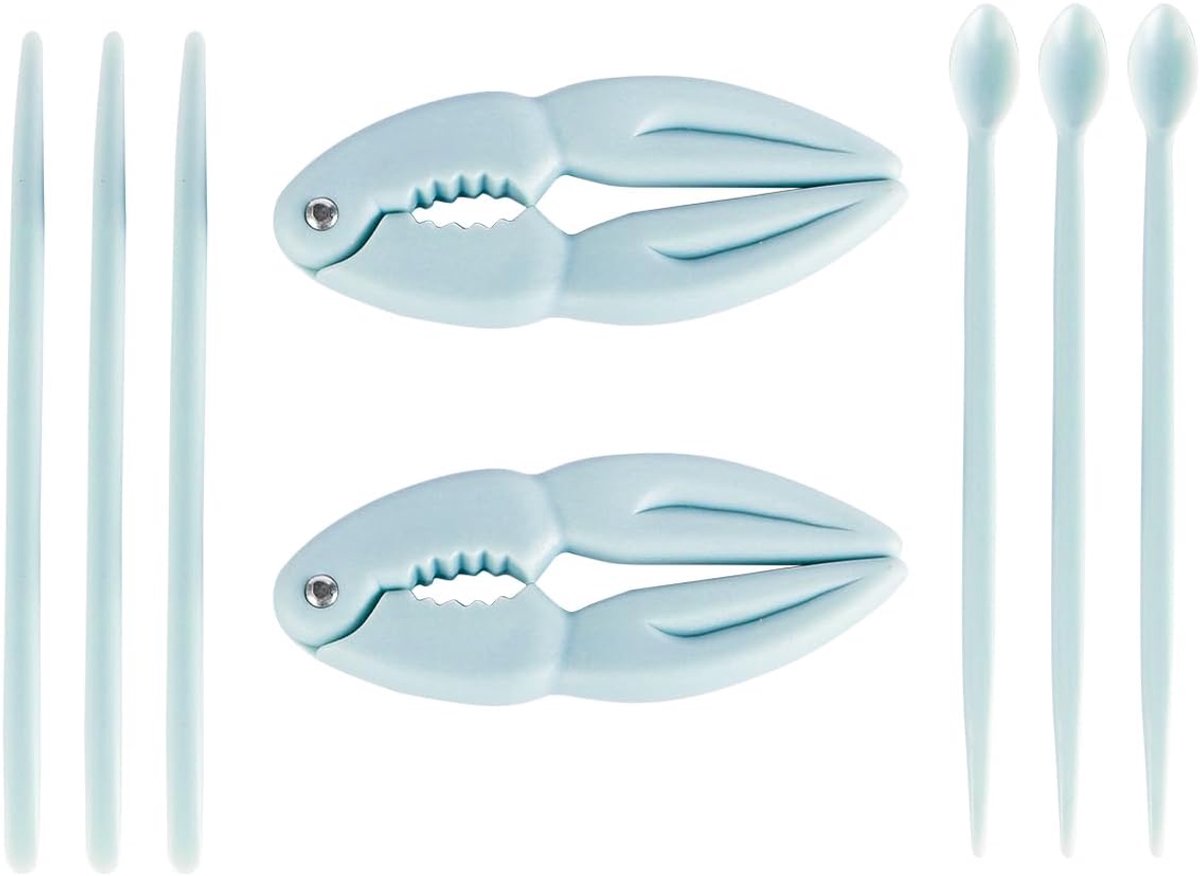 Crab Cookies en Tools Set - 8-delige set - Kreeft en krabgereedschap - Makkelijk eten thuis - ShopVlot