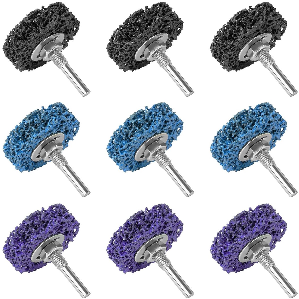 Schuurdiscs 50 mm - paars/blauw/zwart - hoge waterbestendigheid - ideaal voor precisiewerk - ShopVlot