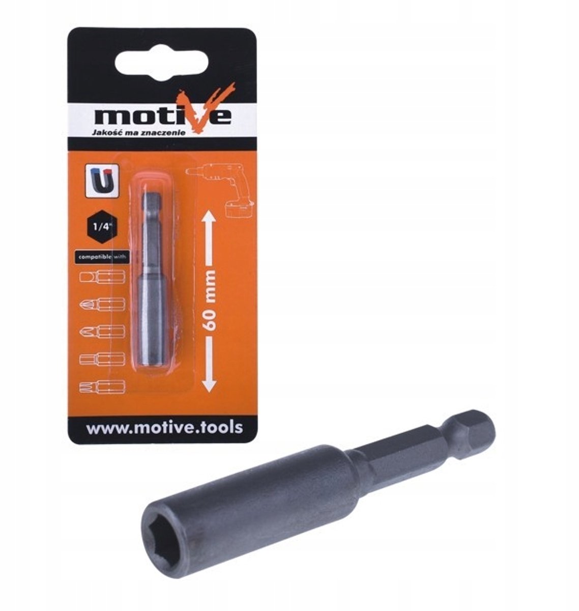 Magnetische Bit houder 60mm 1/4" Hex voor schroefmachines