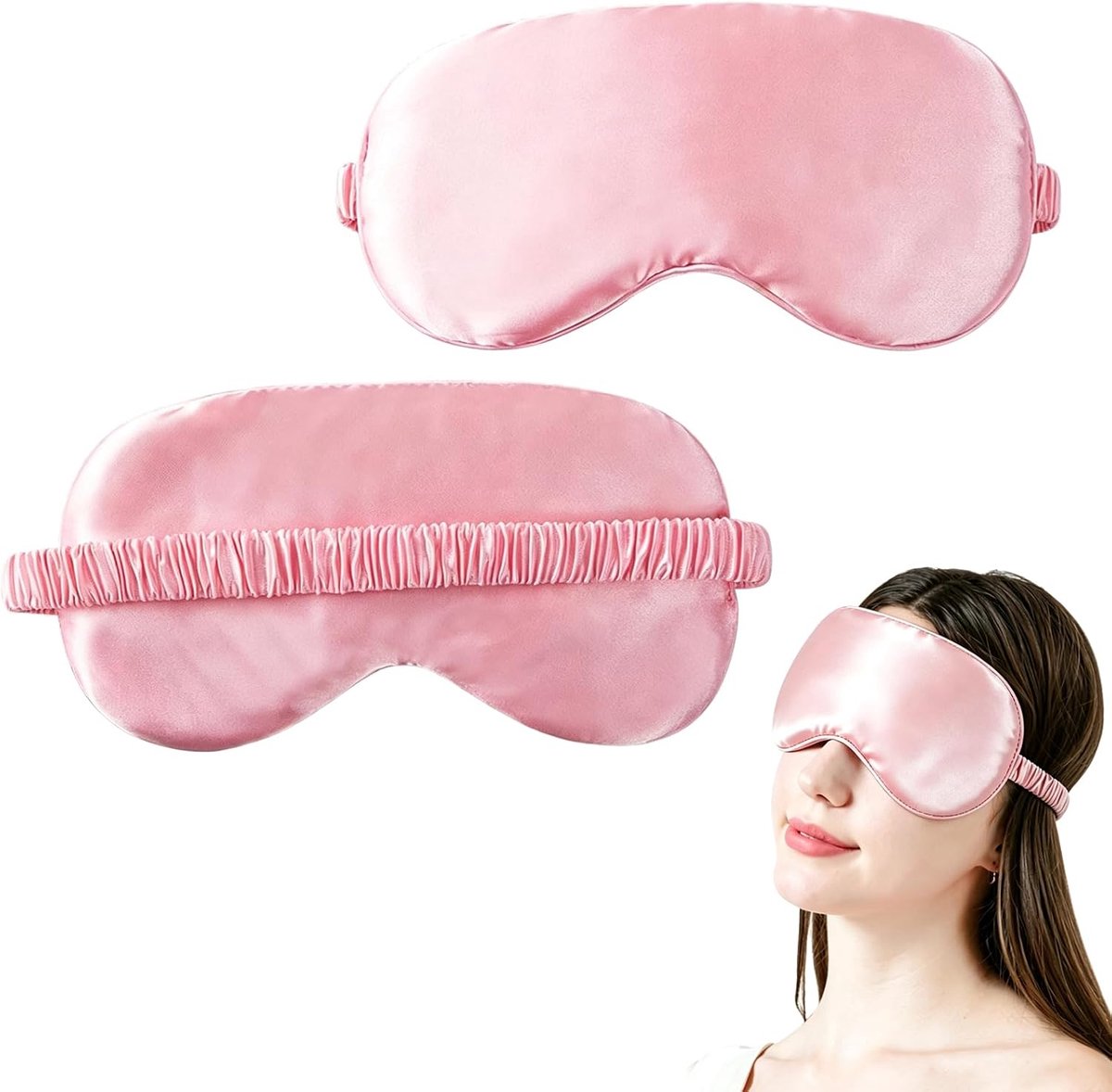 Schlafmasken ademend - 100% polyester - volledig verduisterend - ideaal voor reizen - ShopVlot