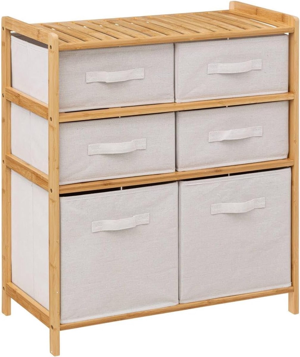 Opbergrek met 6 lades - Wit - Compact design - Ideaal voor het organiseren van spullen - ShopVlot