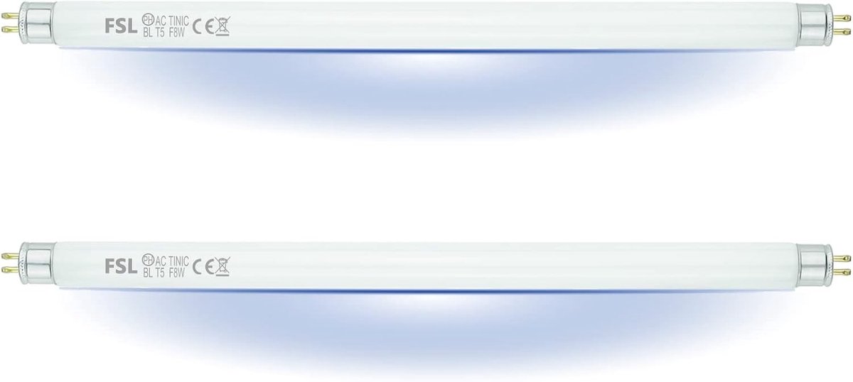 Muggenlamp - Wit - 30,2 cm - UV Reservebuis 8W/16W - Voor Elektrische Vliegenvanger