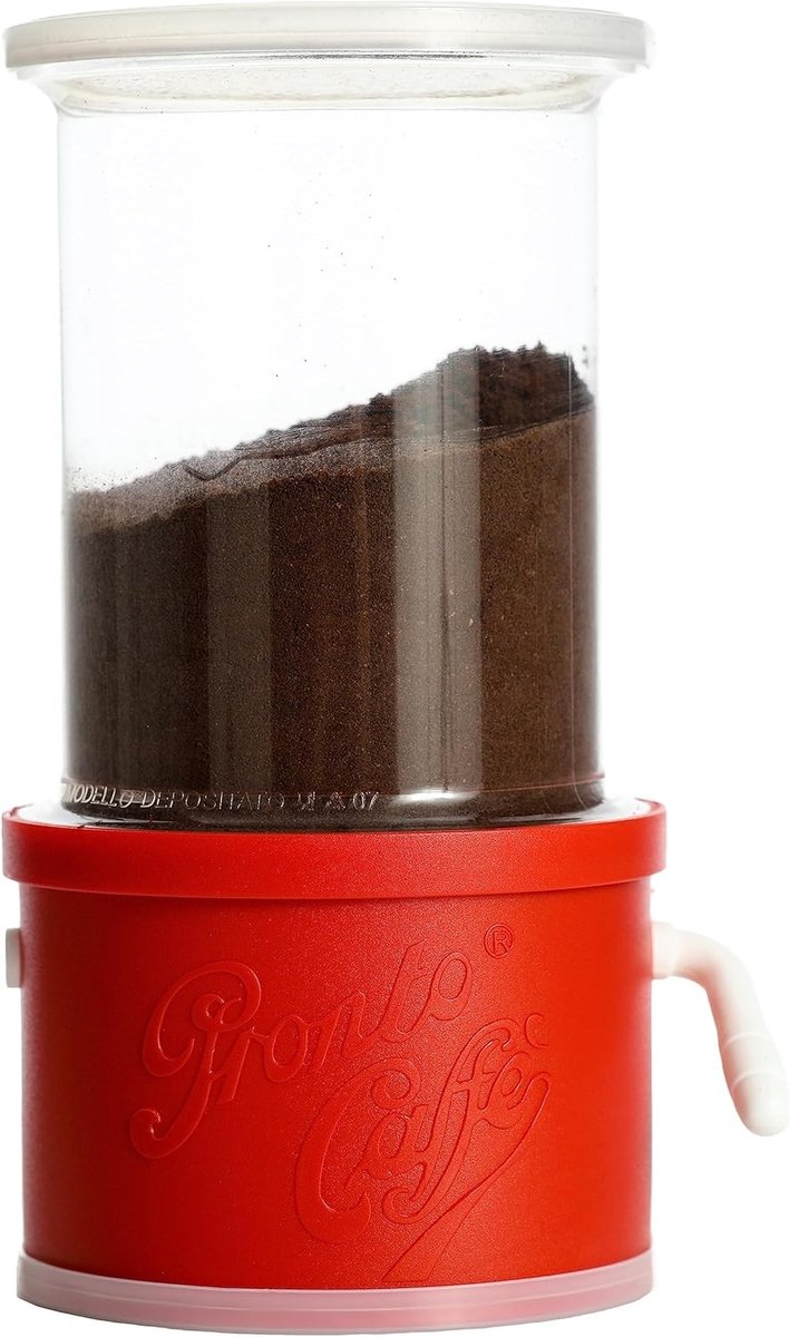 Koffie verdeler - Rood - 13 x 11 x 20 cm - Gemalen Koffiedispenser voor Moka Pot - Voor Koffieliefhebbers