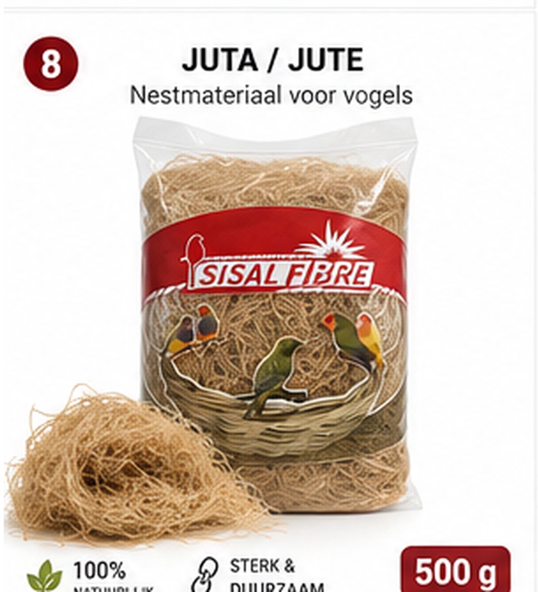 Sisal Fibre Nestmateriaal Jute 500 g