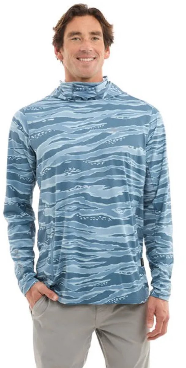 Pelagic Exo Tech Wahoo Uv-hoodie Met Lange Mouwen Blauw 2XL Man
