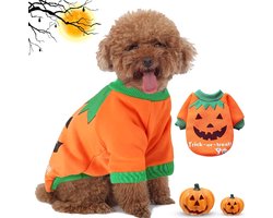 Halloween Dog Clothes Pet Costume Pumpkin Dog Costume Puppies Cat Fancy Dress Up Clothes for Small, Medium Dogs (XXL) - ShopVlot