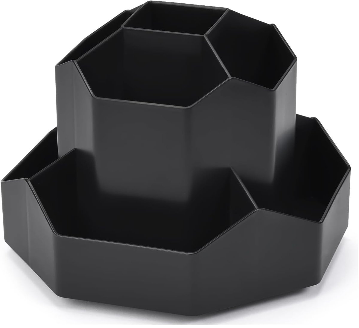 Famanu – Draaibare pennenhouder, 360° draaibare organizer met grote capaciteit, 9 vakken voor bureau, kantoor, school en thuis
