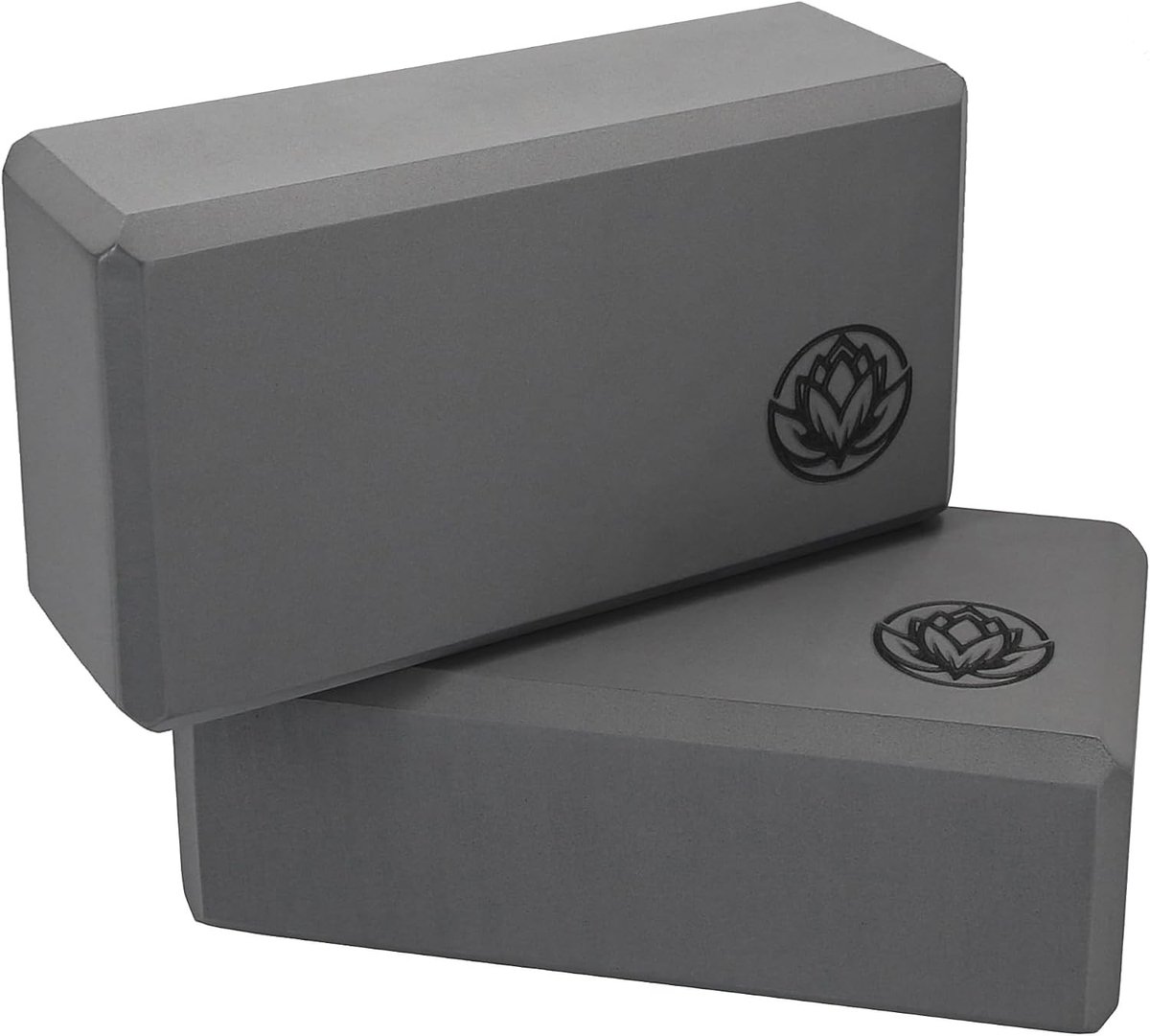 Yoga Blok - Grijs - 22 x 12 x 7,5 cm - Lichtgewicht EVA-schuim - Voor Dames en Heren