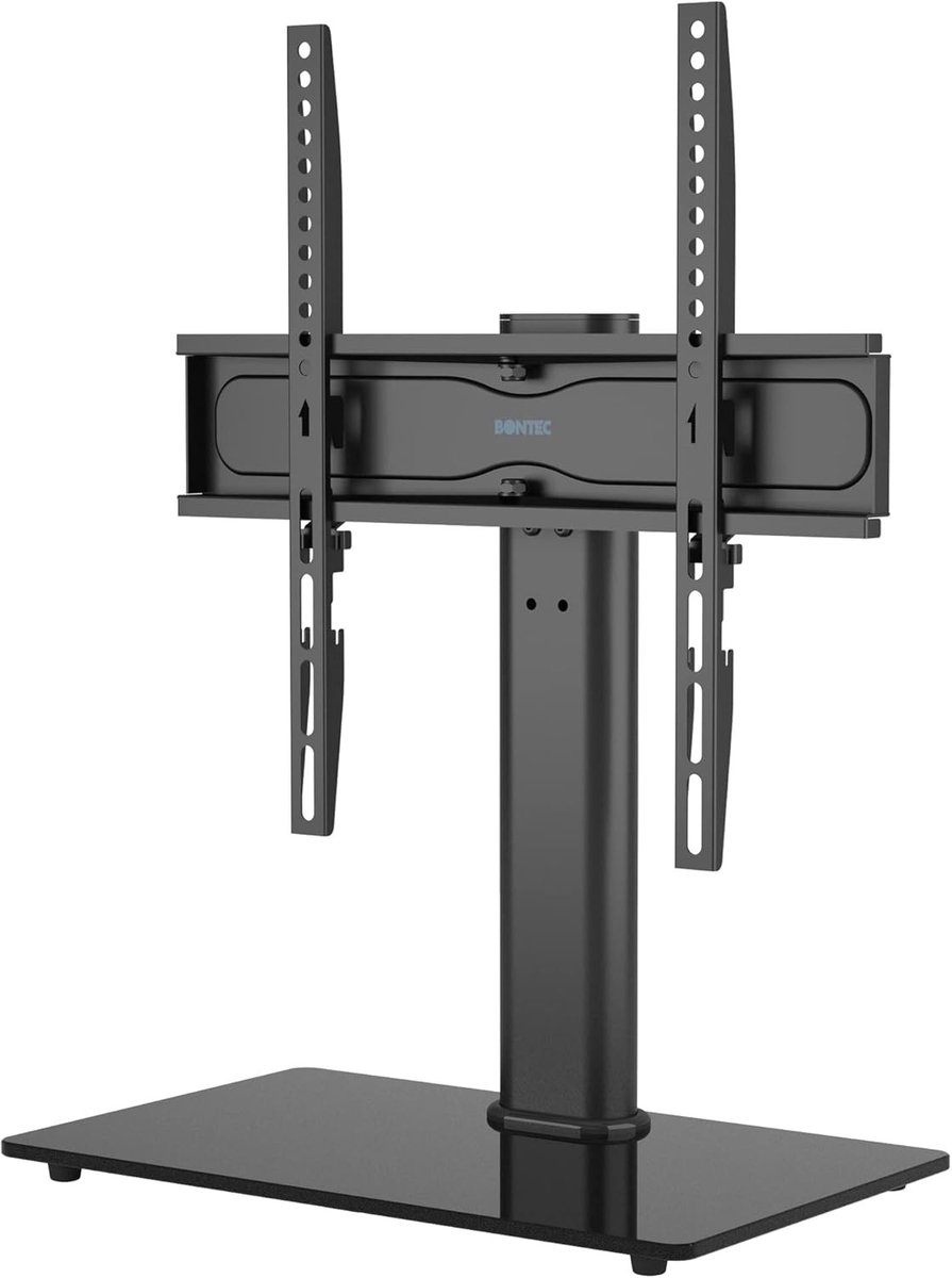 TV-standaard - Zwart - Hoogte Verstelbaar en Draaibaar - Geschikt voor 24-60 inch TV's - Universele TV Voet met Kabelmanagement