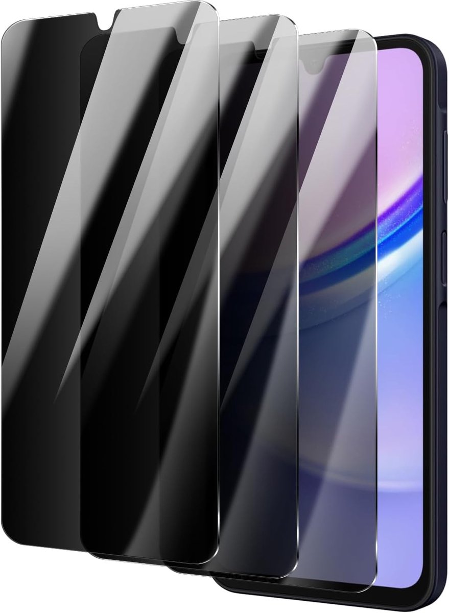 3 stuks anti-spy glazen beschermfolie voor Samsung Galaxy A15/A25/A34/A24, pantserglas, inkijkbescherming - ShopVlot